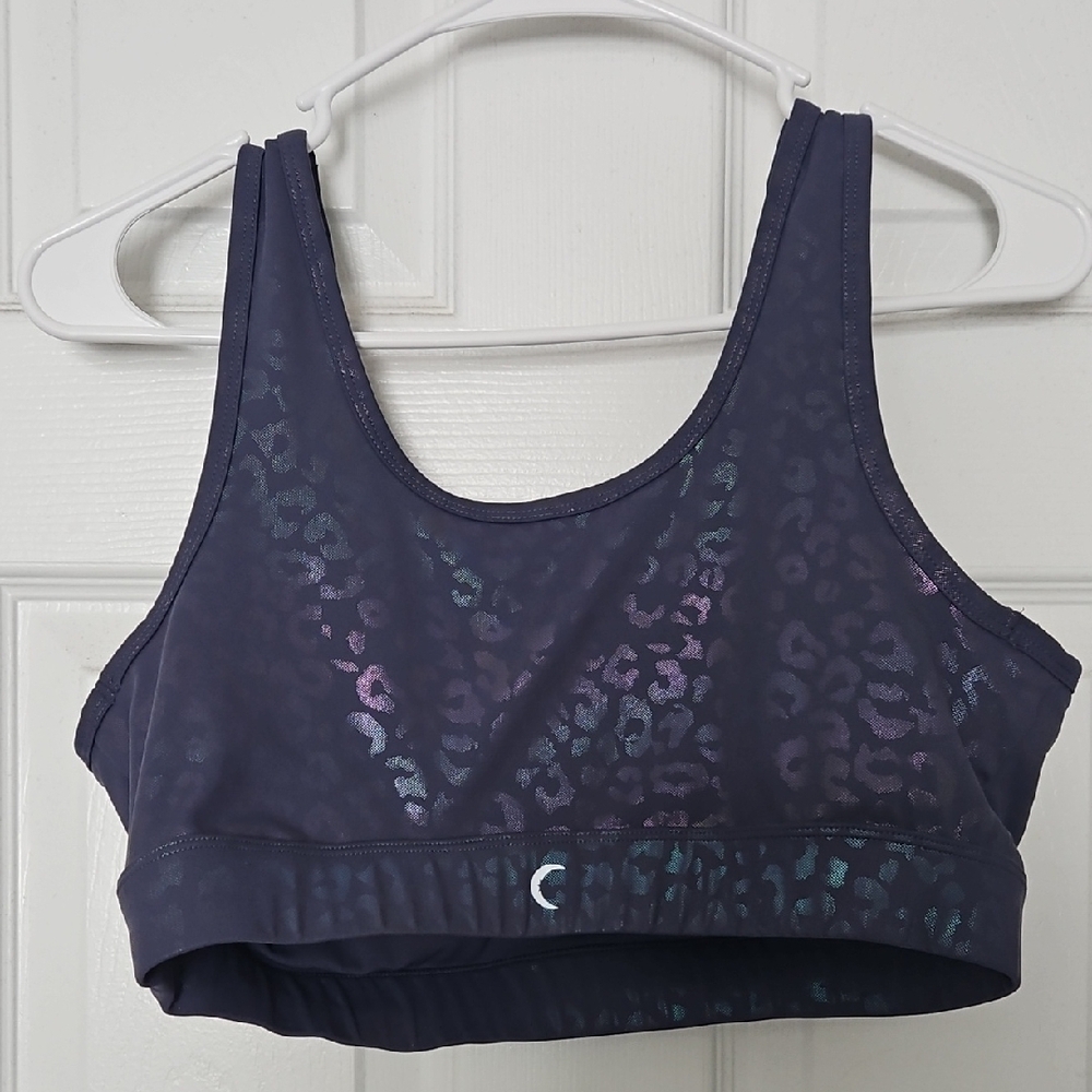 ZYIA Iridescent Leopard Sports Bra - Blue - Picture 3 of 5